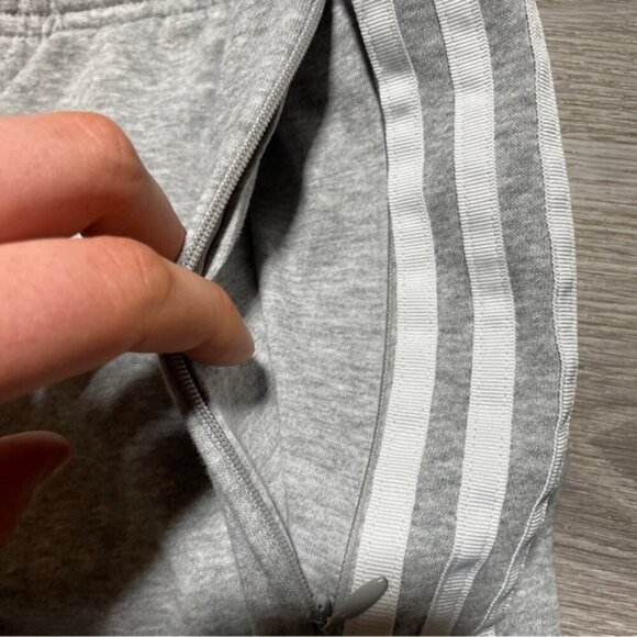 Adidas Sweatpants Gray White Stripes Women's Small Slim Fit - Picture 4 of 7